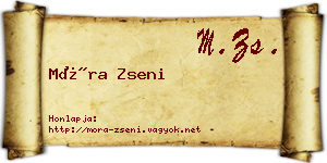 Móra Zseni névjegykártya